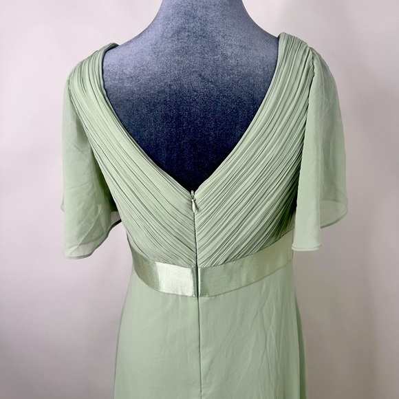 NWT EverPretty Summer Green Lined Formal Dress Size Large slight high-low - Picture 13 of 15